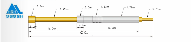 PH-3M3、 PH系列探针、探针尺寸、测试探针图片、三尖探针图片、顶针图片、弹簧探针图片