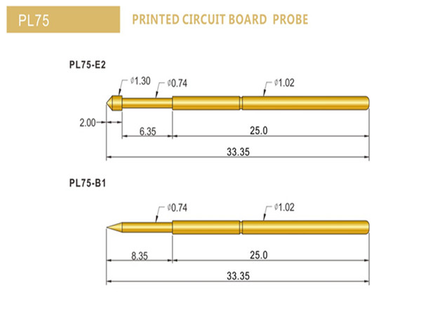 PL75测试探针规格型号、PL75探针选型