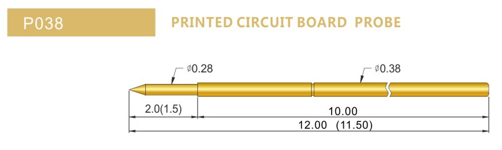 PA038探针尺寸，华荣华探针厂家